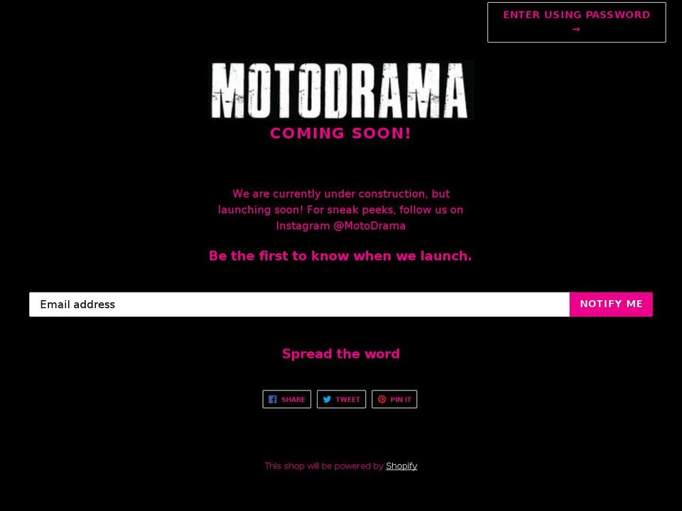 motodrama.com — Shopify storefront screenshot