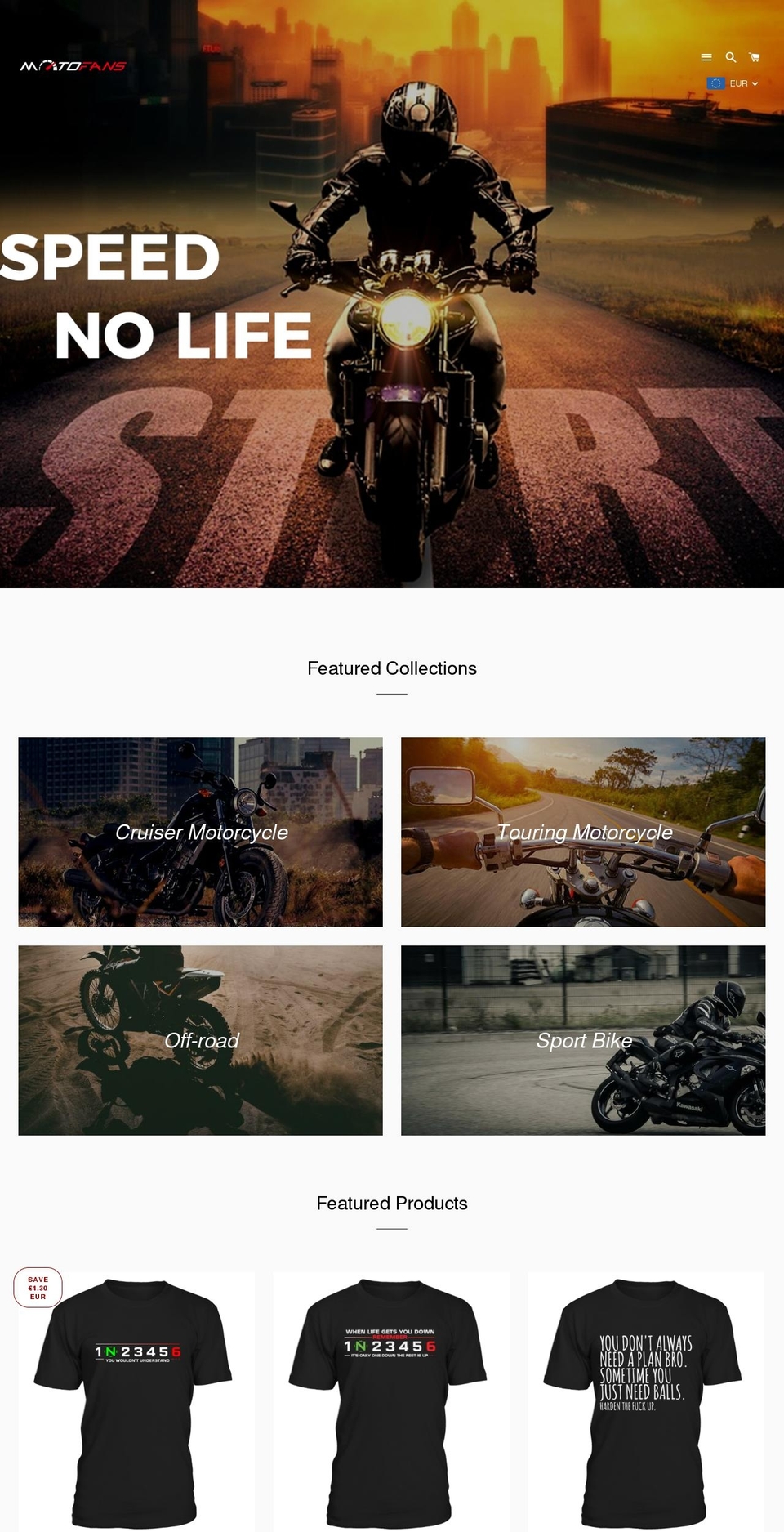 motofans.shop shopify website screenshot