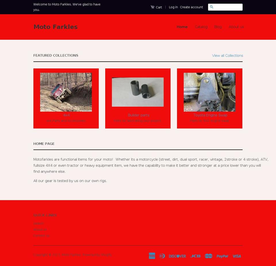 motofarkles.net shopify website screenshot