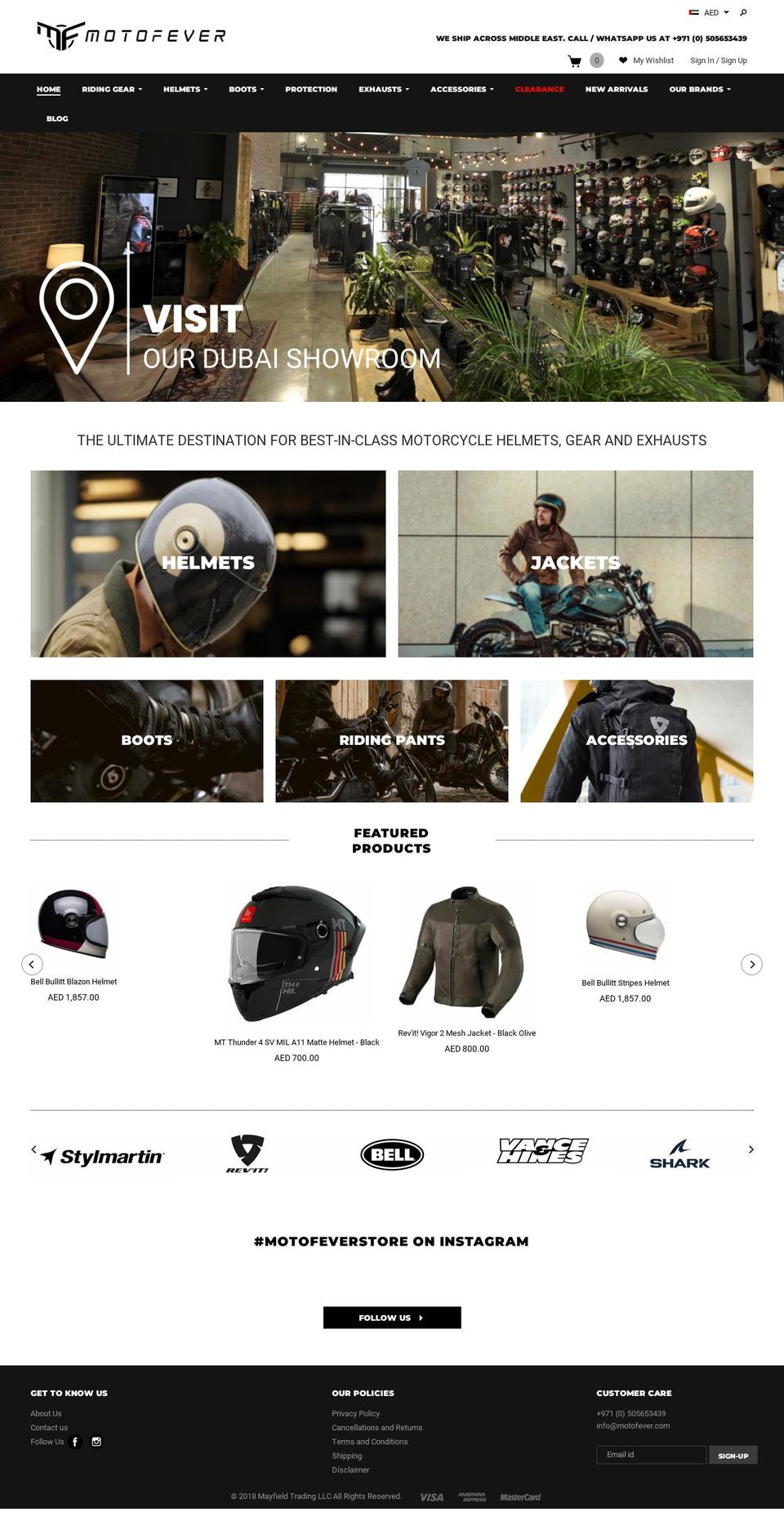 motofever.com shopify website screenshot