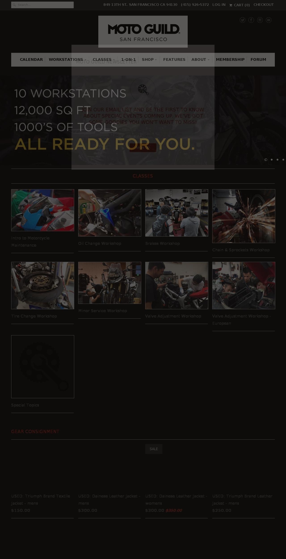 motoguild-sf.com shopify website screenshot