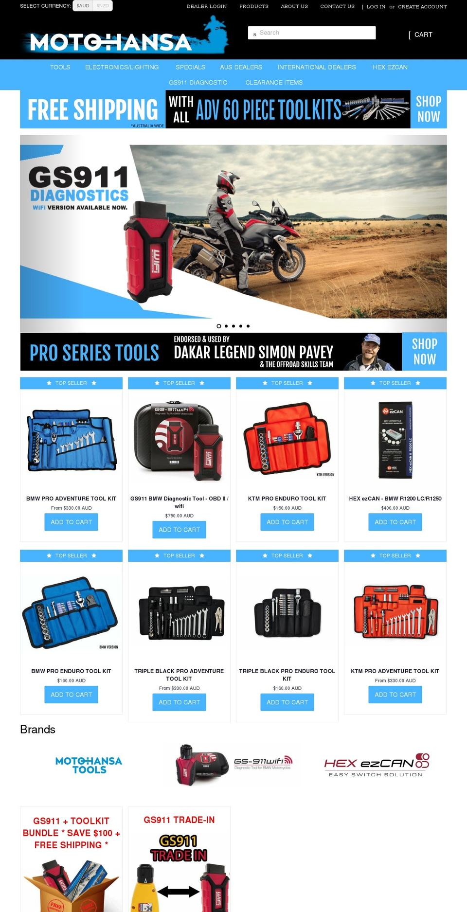 motohansa.com.au shopify website screenshot