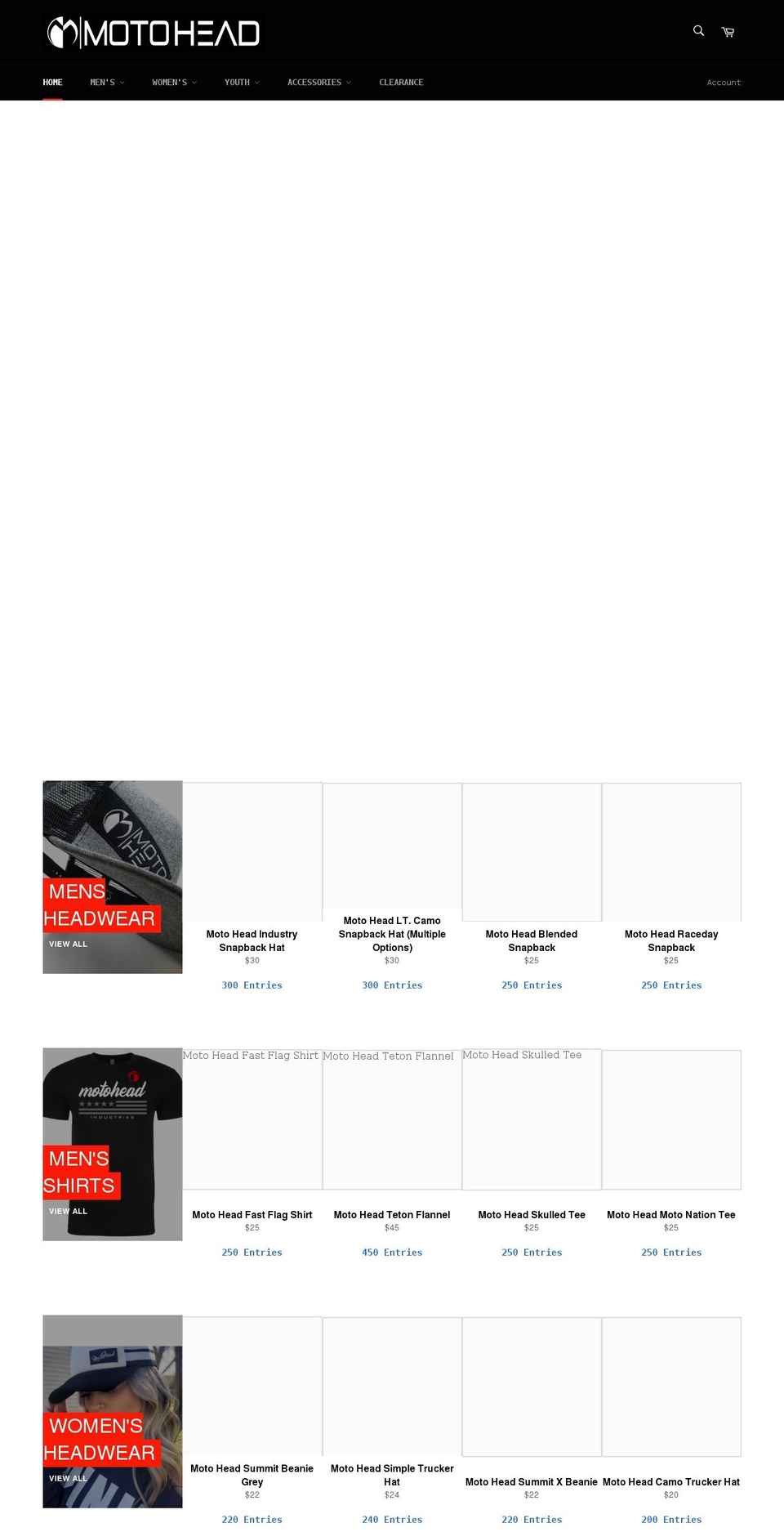 motoheadclothing.com shopify website screenshot
