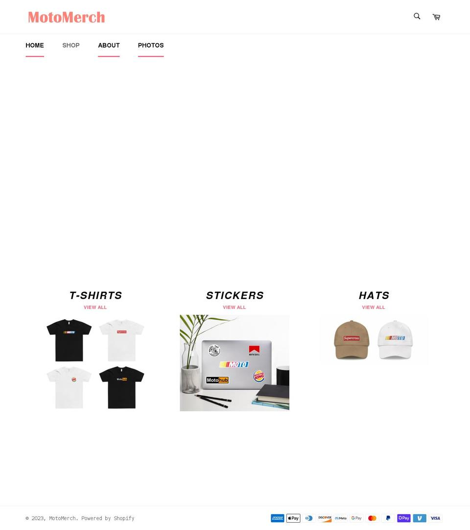 motomerchstore.com shopify website screenshot