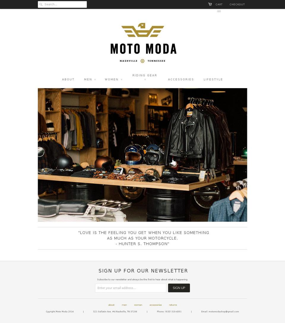 motomodashop.com shopify website screenshot