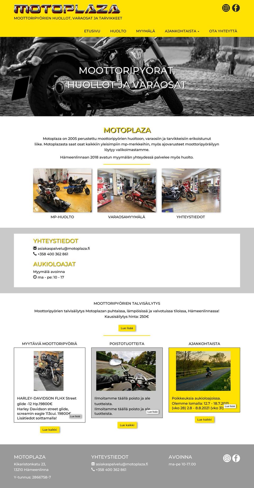 motoplaza.fi shopify website screenshot