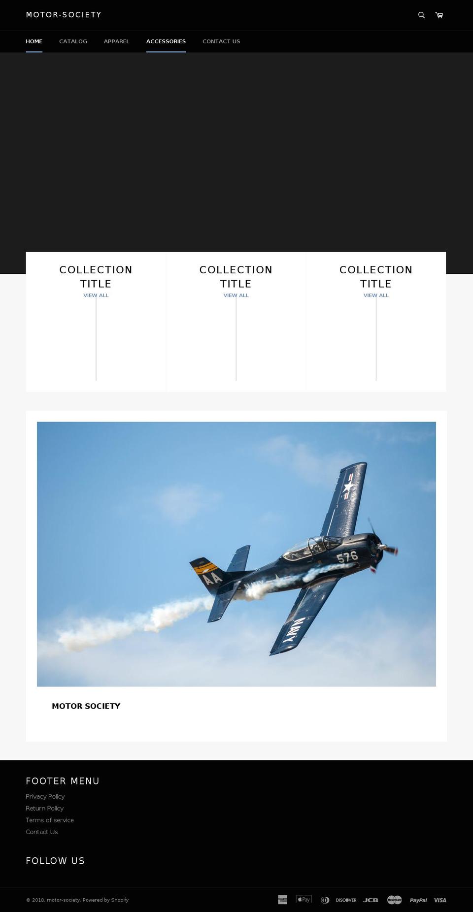 motor-society.com — Shopify storefront screenshot