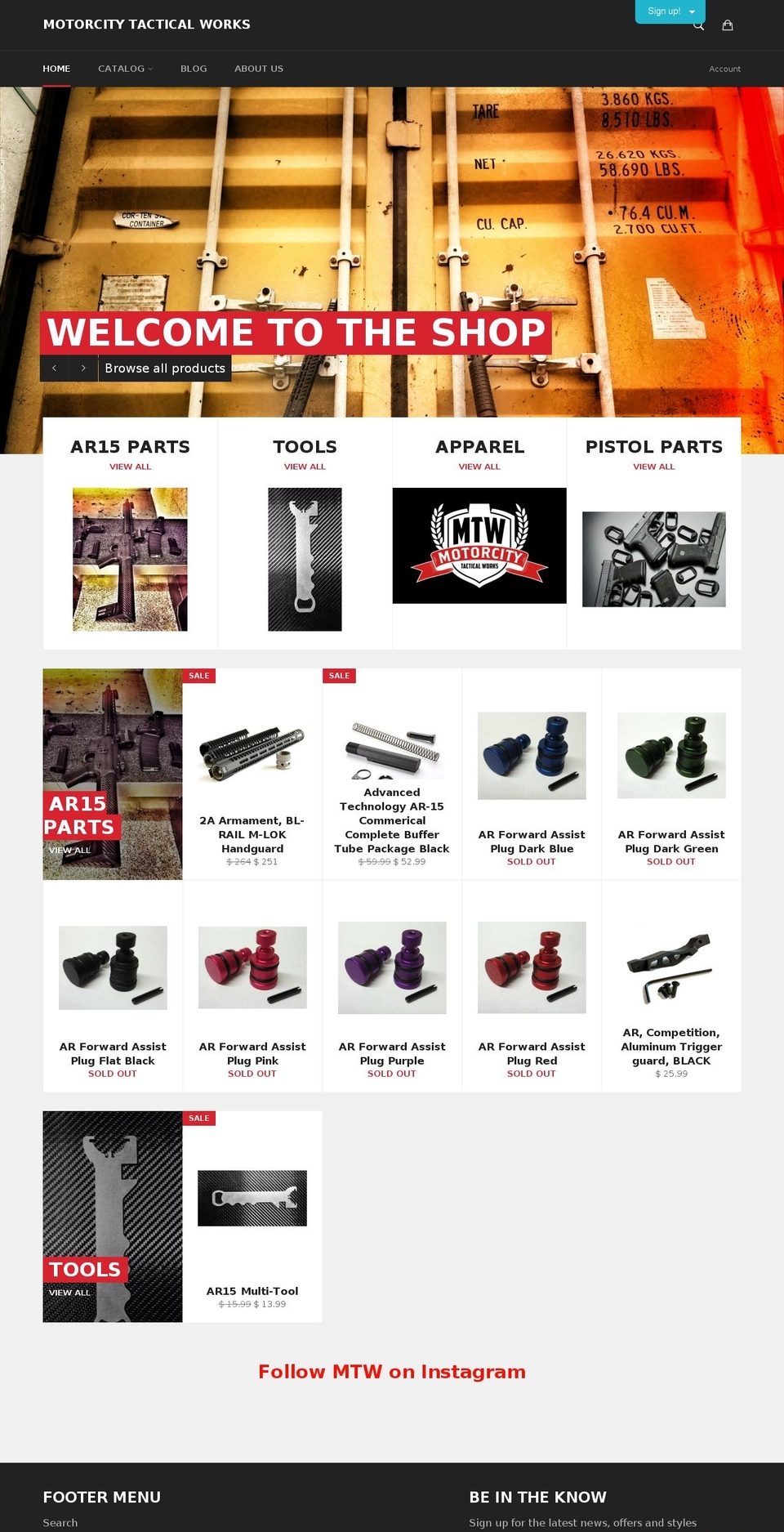 motorcitytacticalworks.com shopify website screenshot