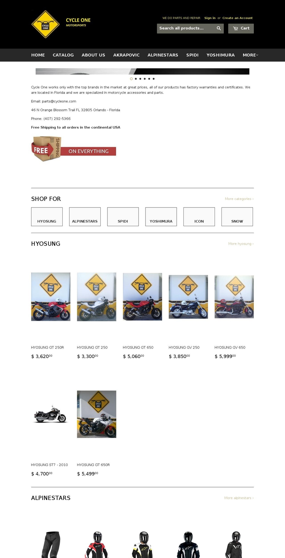 motorcycle-racing-usa.com — Shopify storefront screenshot