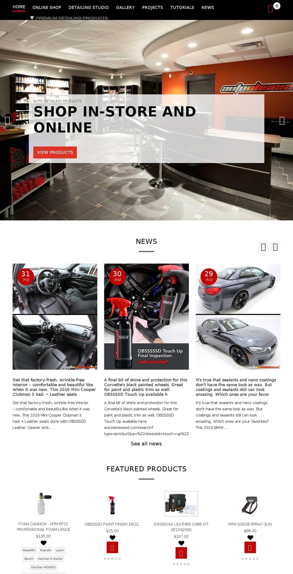 motorcycleobsessed.com — Shopify storefront screenshot