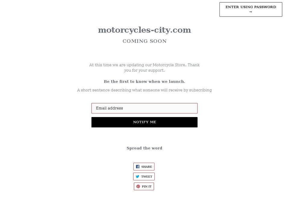 Ecom club Shopify theme site example motorcycles-city-com.myshopify.com