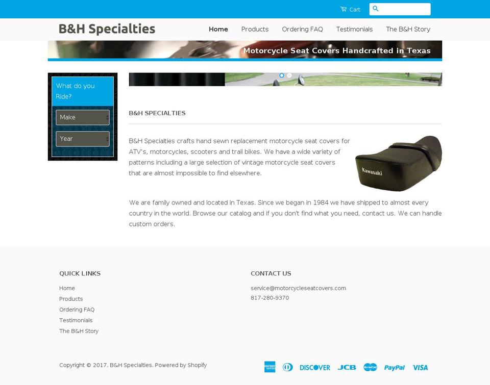 motorcycleseatcovers.com shopify website screenshot