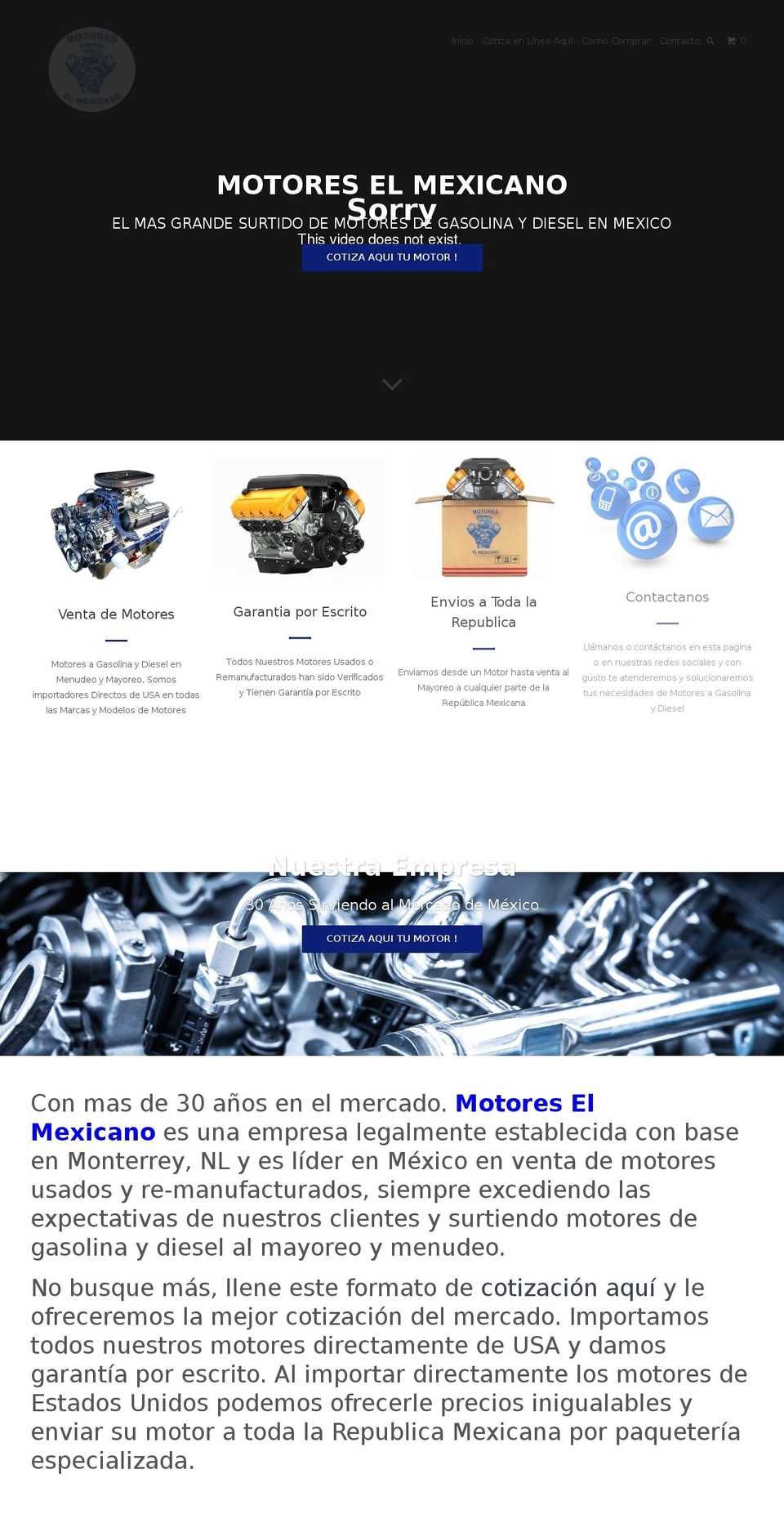 motoreselmexicano.com — Shopify storefront screenshot