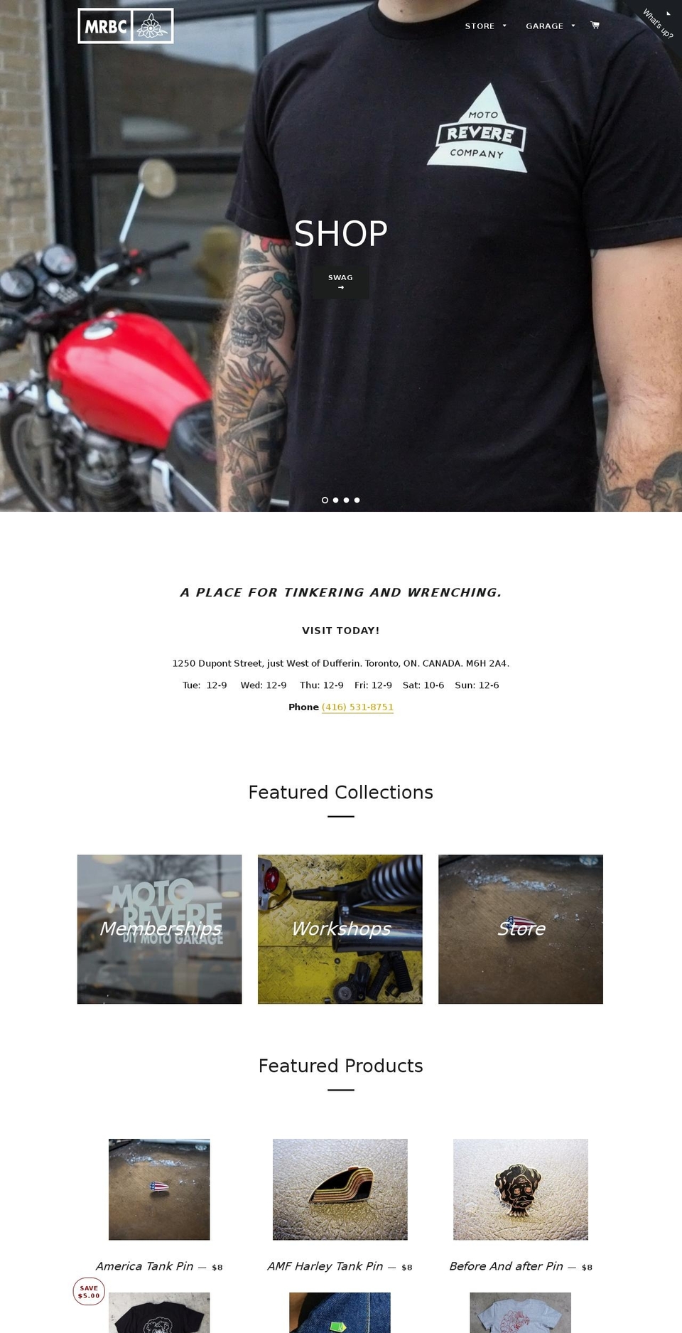 motorevere.com shopify website screenshot