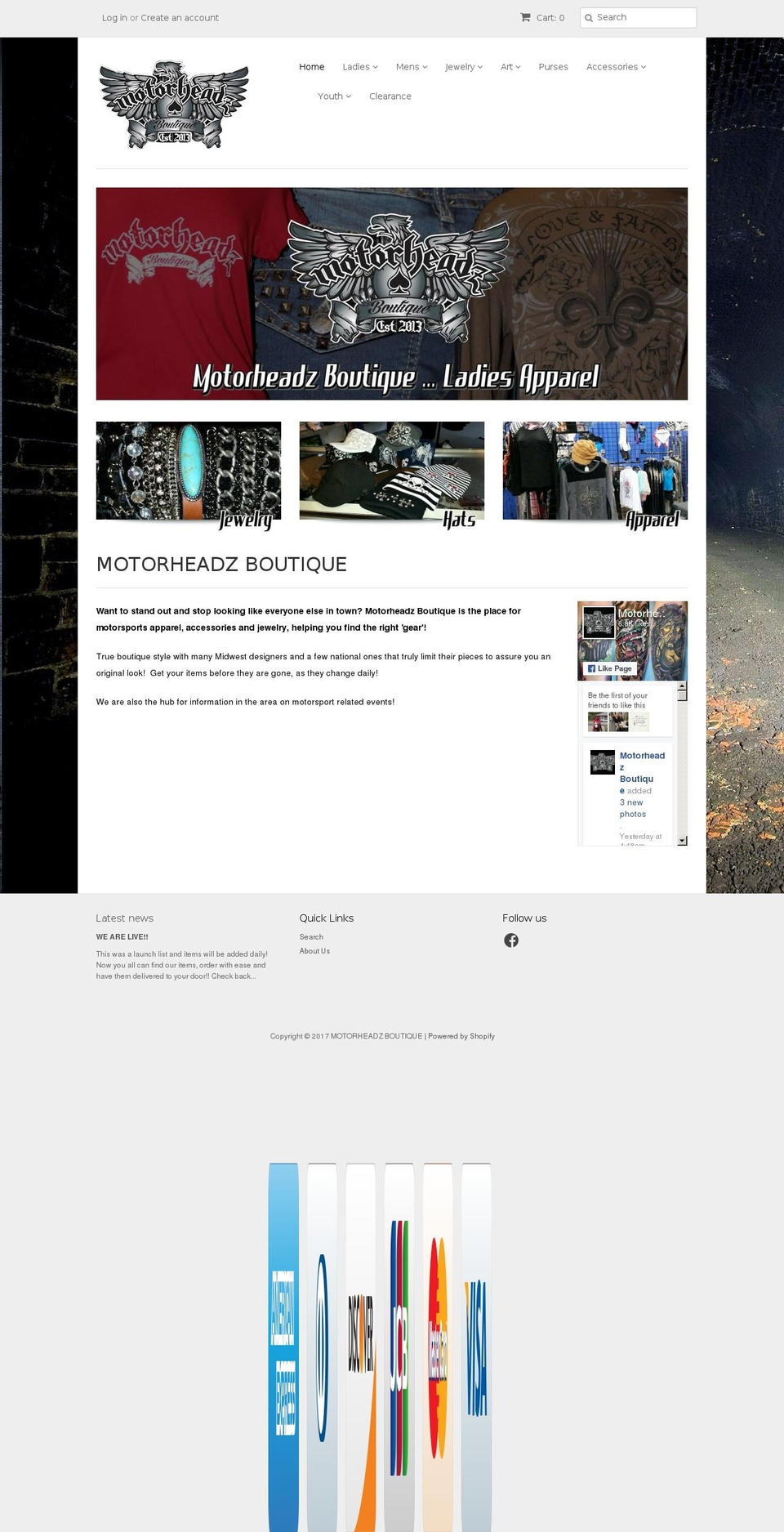 motorheadz-boutique.com shopify website screenshot