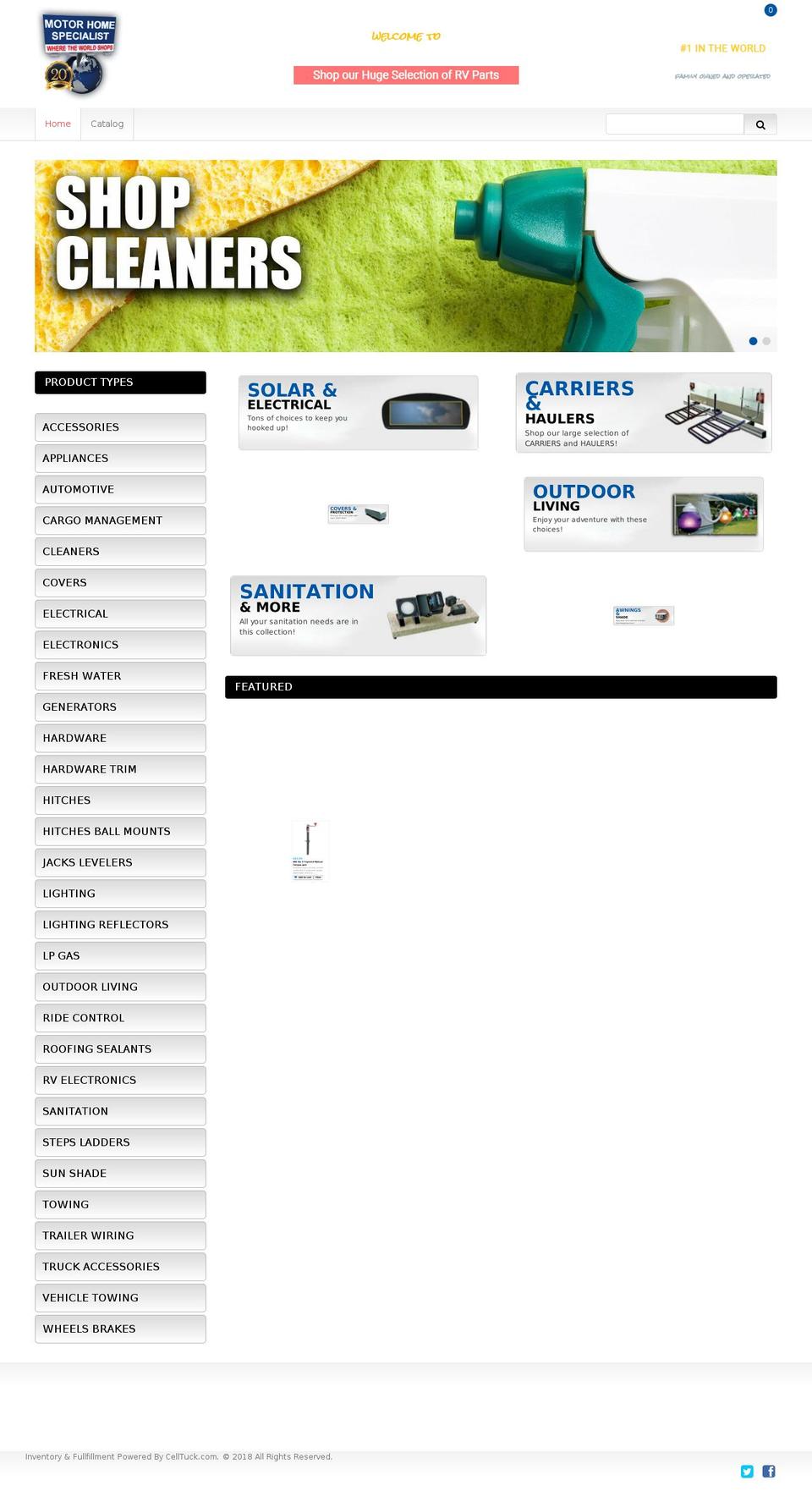 celltuck-2 Shopify theme site example motorhomeparts.com