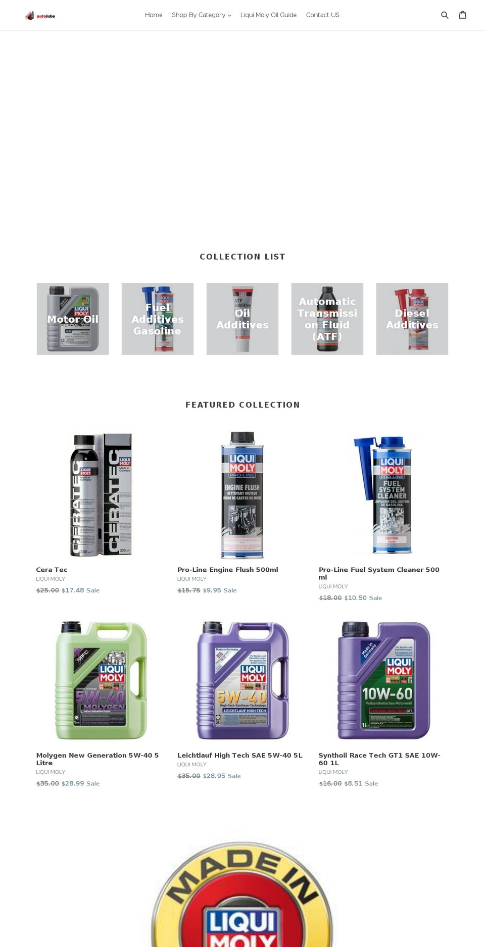 motoroilatlanta.com — Shopify storefront screenshot
