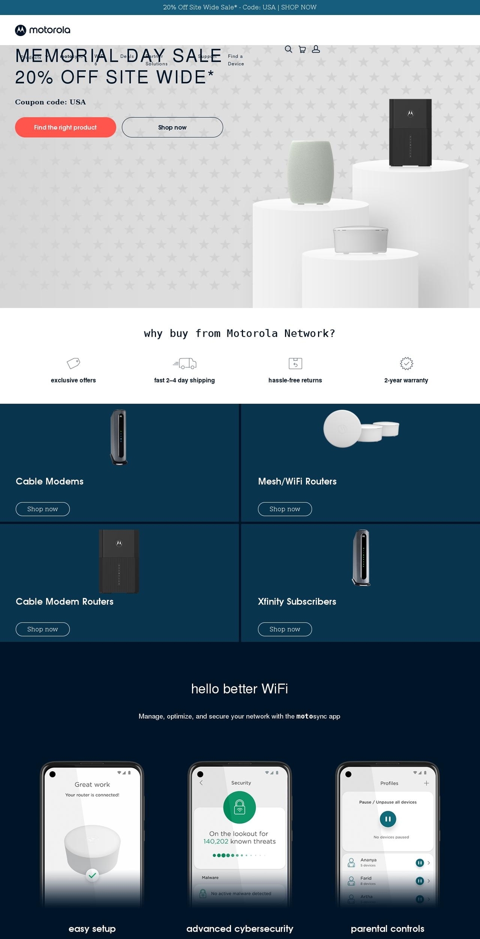 motorolanetwork.com shopify website screenshot