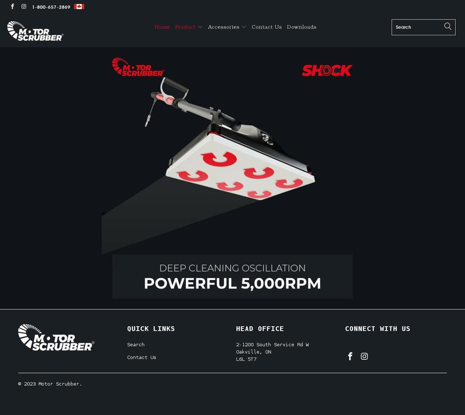 motorscrubbercanada.ca shopify website screenshot