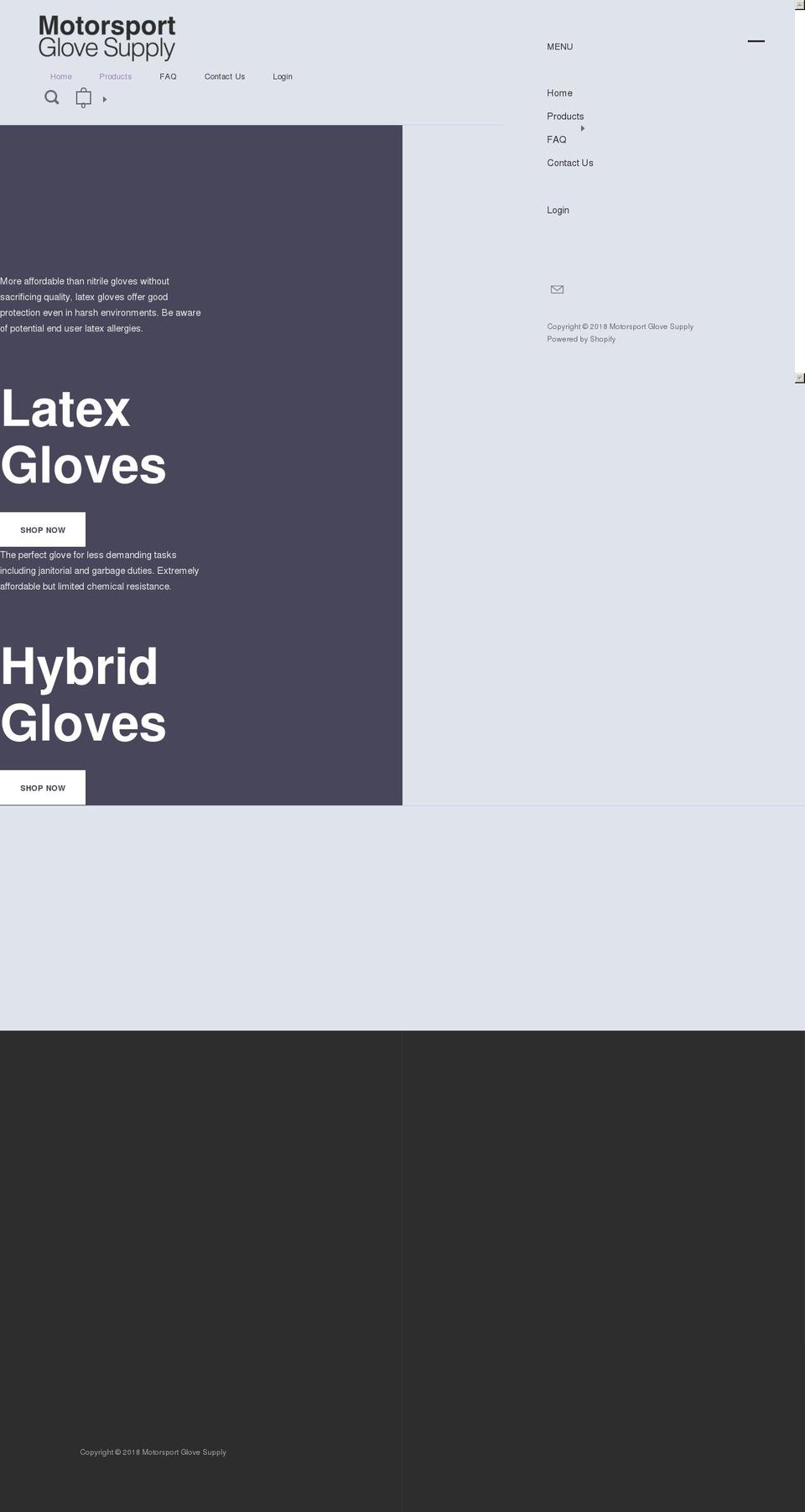 motorsportglovesupply.com — Shopify storefront screenshot