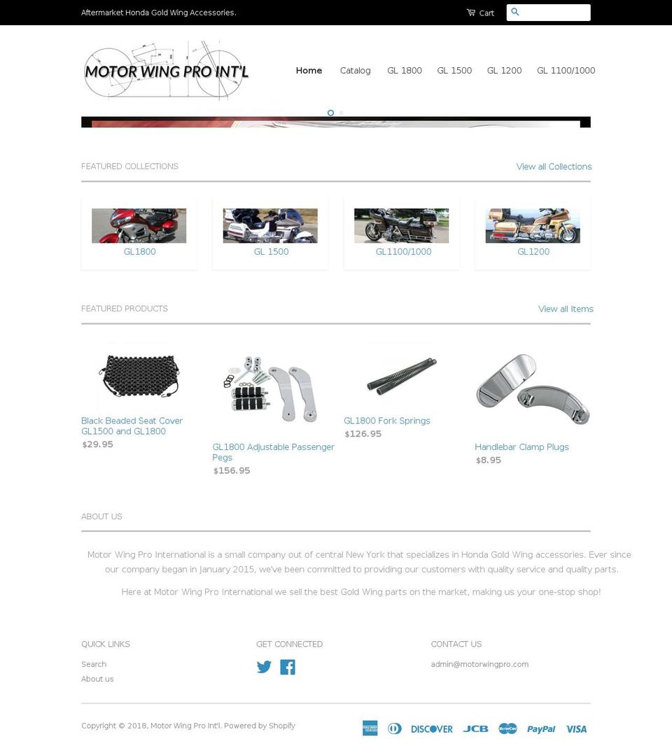 motorwingpro.com shopify website screenshot
