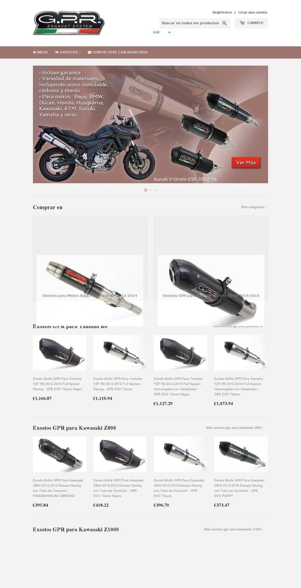 motosgpr.com — Shopify storefront screenshot