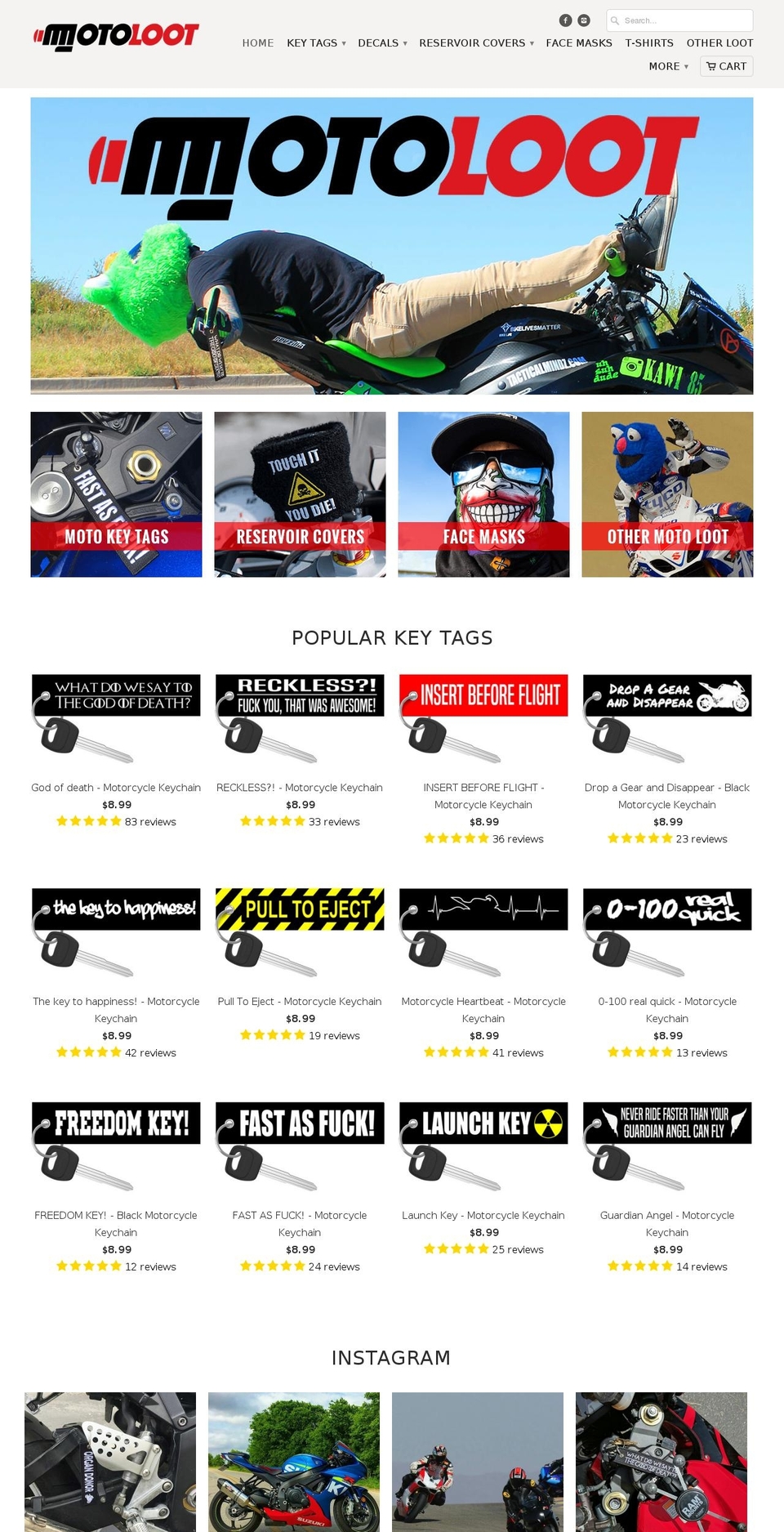 motoshed.com shopify website screenshot