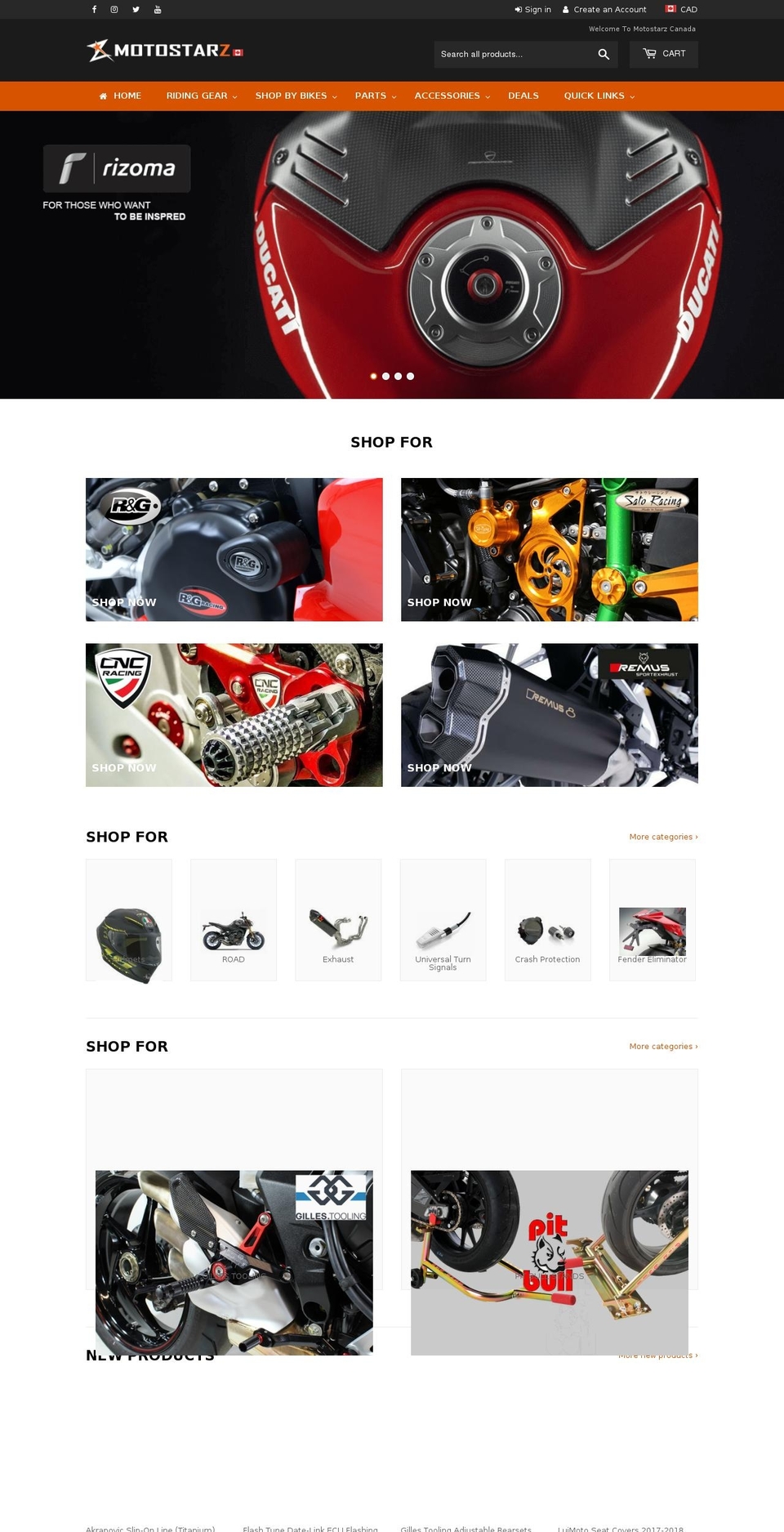 motostarz.ca shopify website screenshot