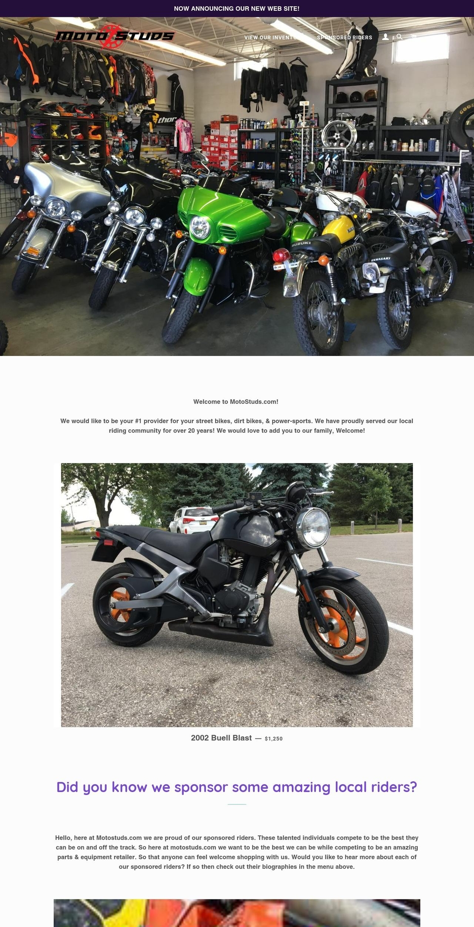 motostuds.com shopify website screenshot