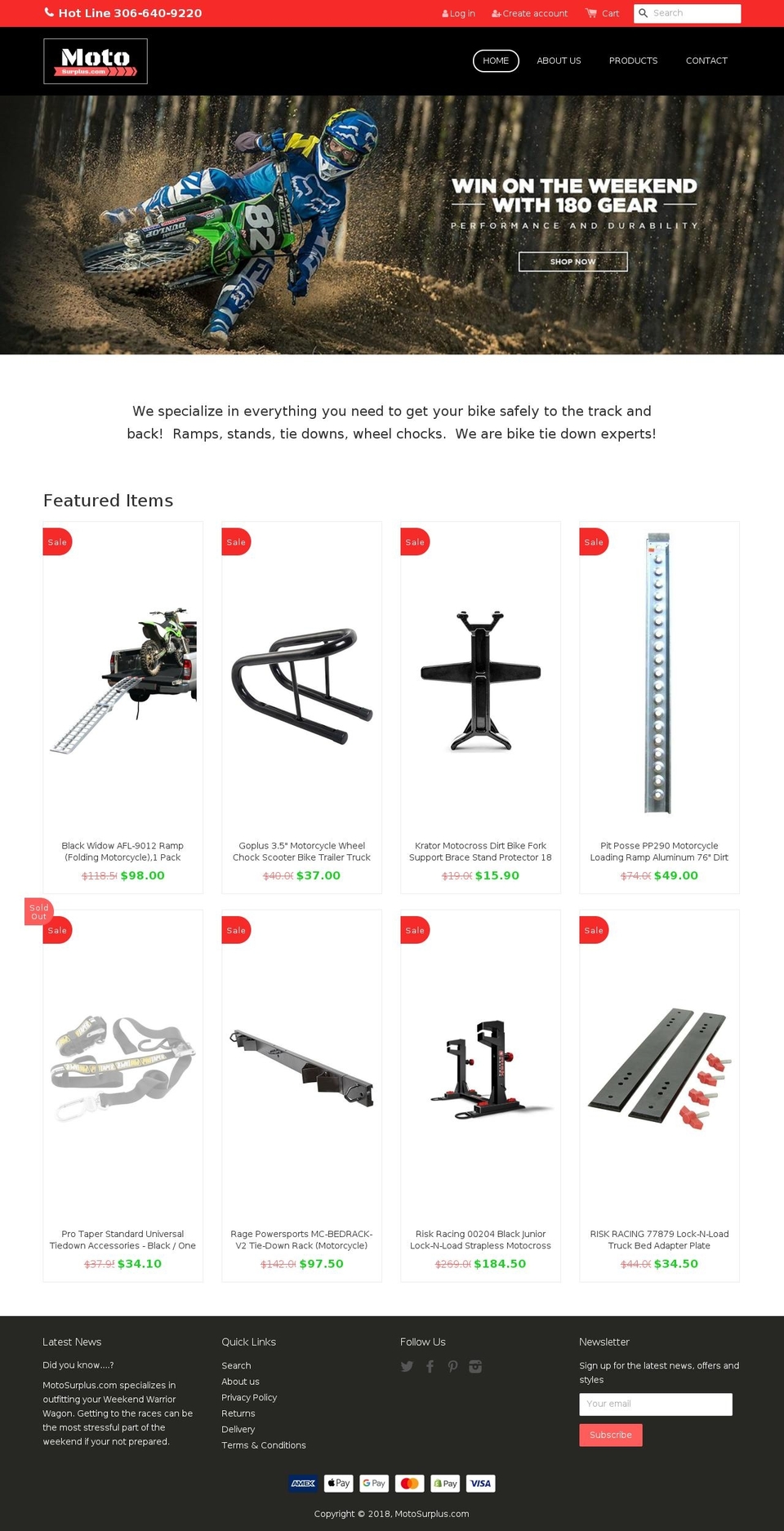 motosurplus.com — Shopify storefront screenshot