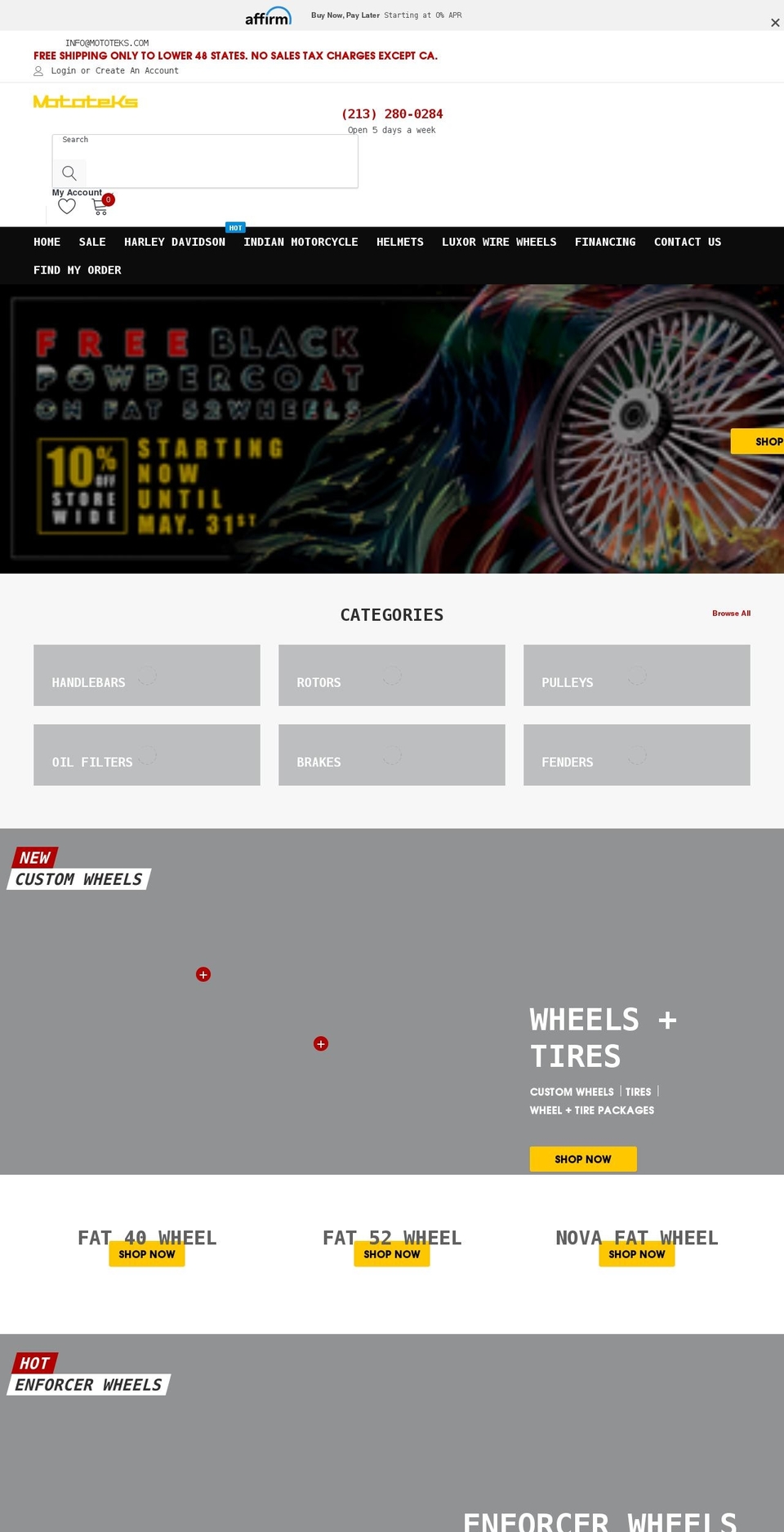 mototeks.com shopify website screenshot