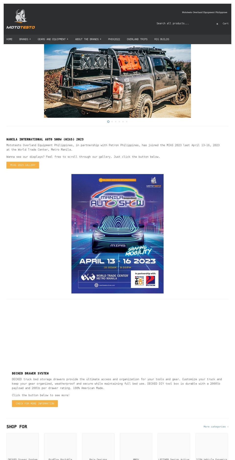 mototesto.com shopify website screenshot