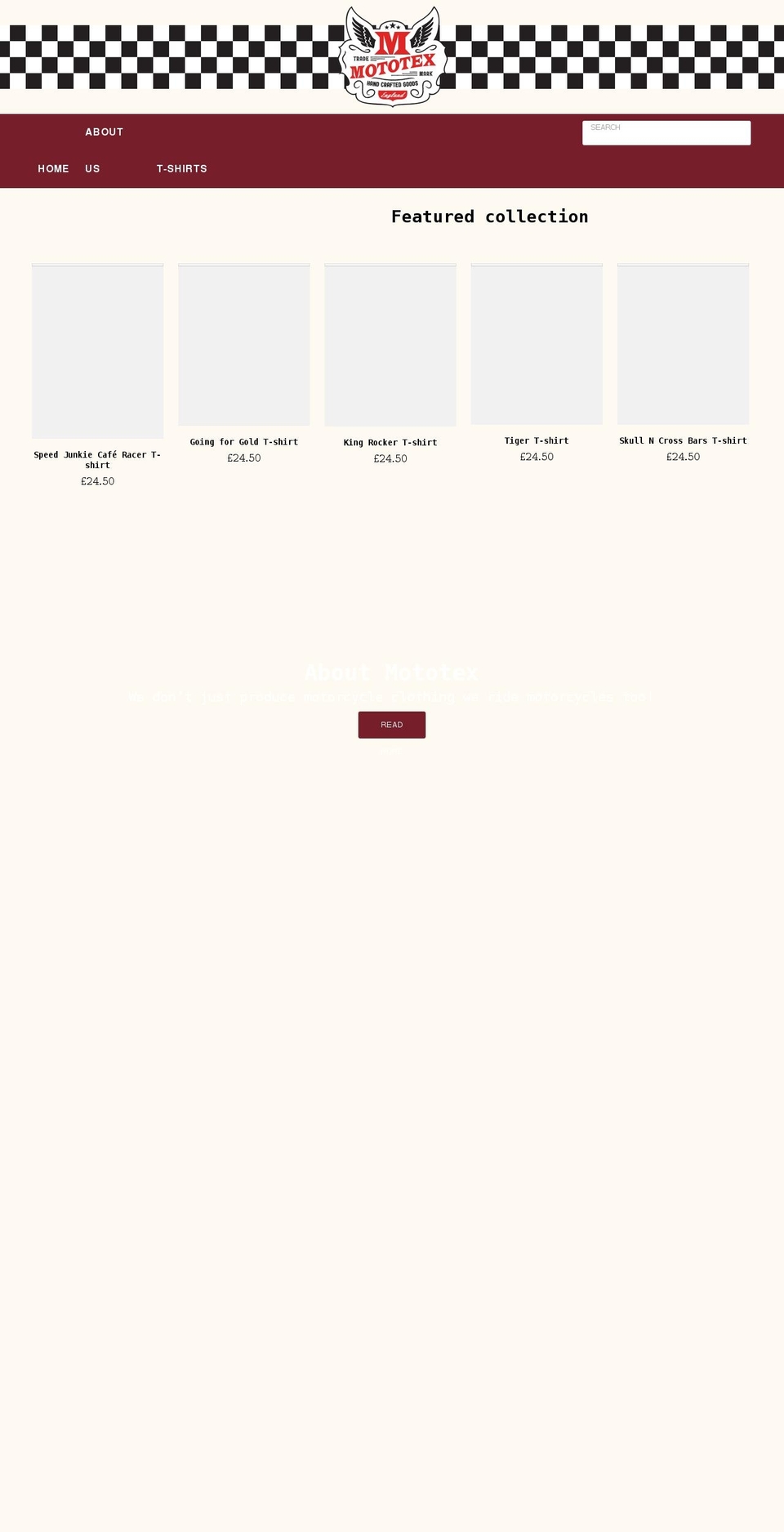 mototex.co.uk shopify website screenshot