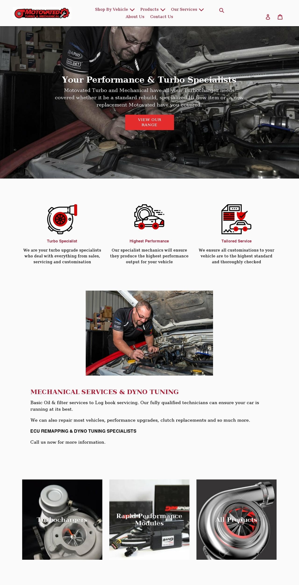 motovated.com.au shopify website screenshot