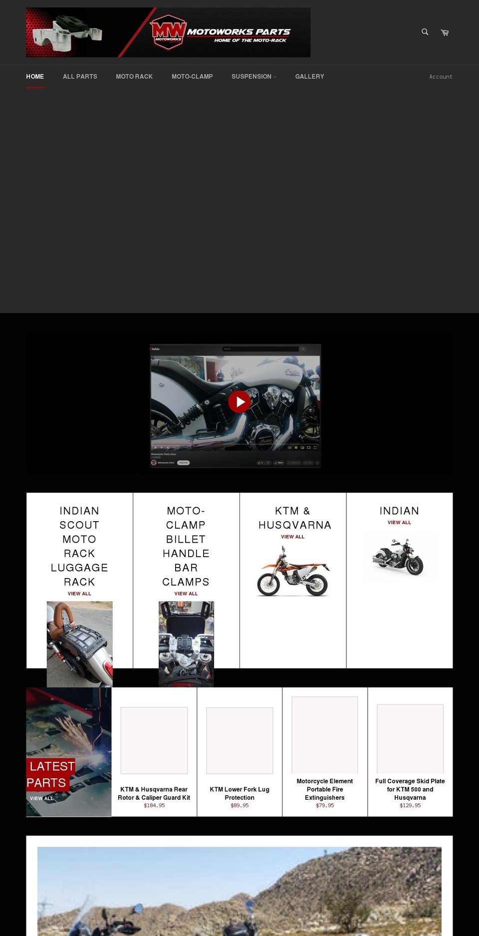 motoworksparts.com shopify website screenshot