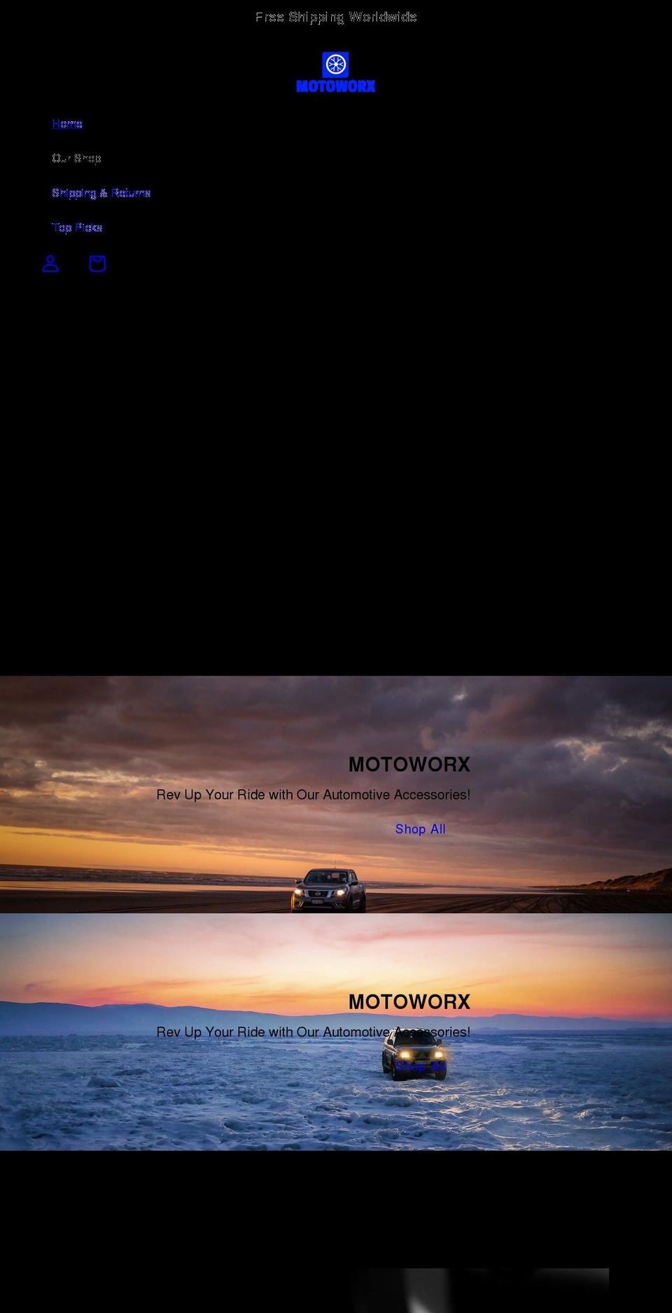 motoworx.co.uk shopify website screenshot
