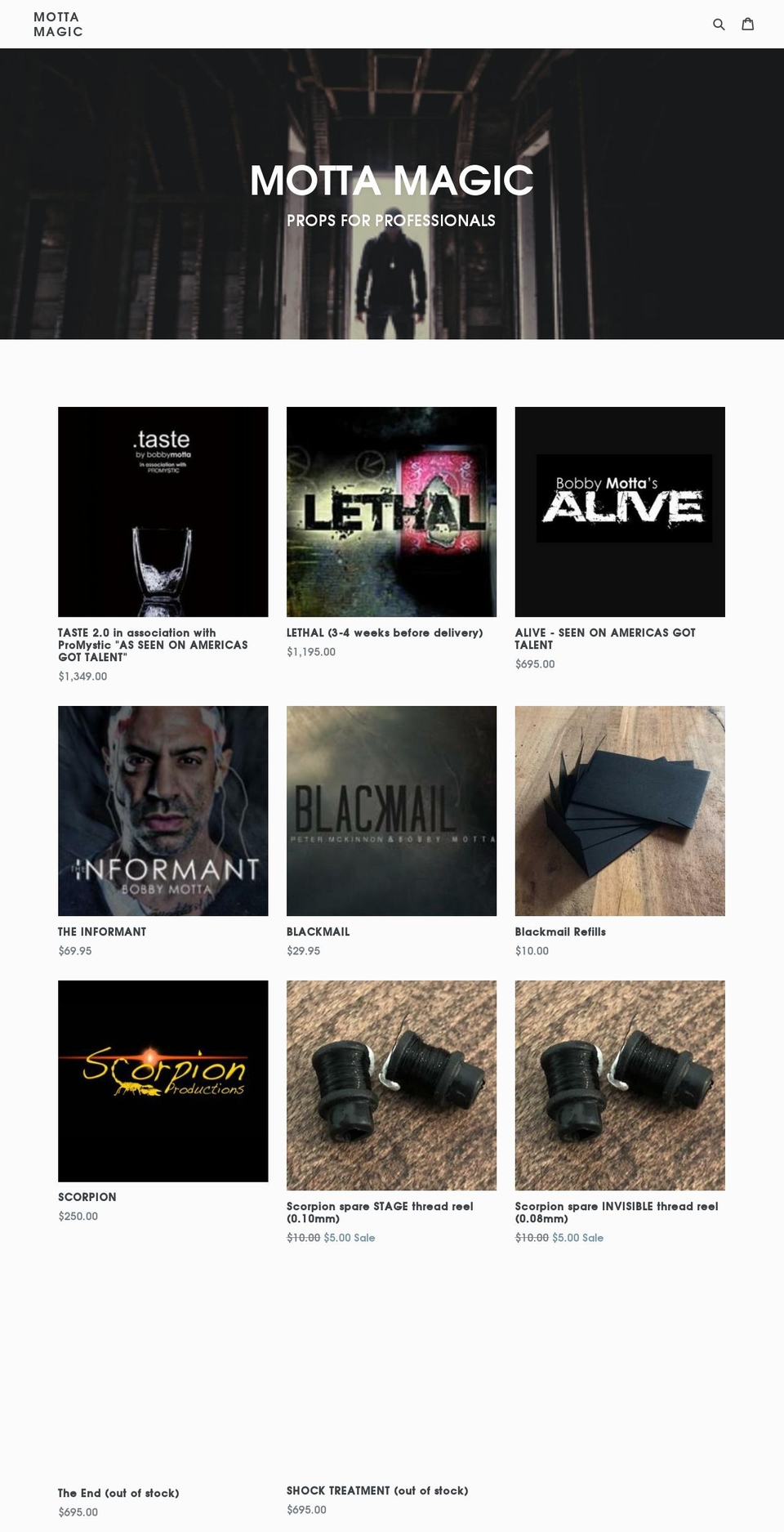mottamagic.com — Shopify store on .com