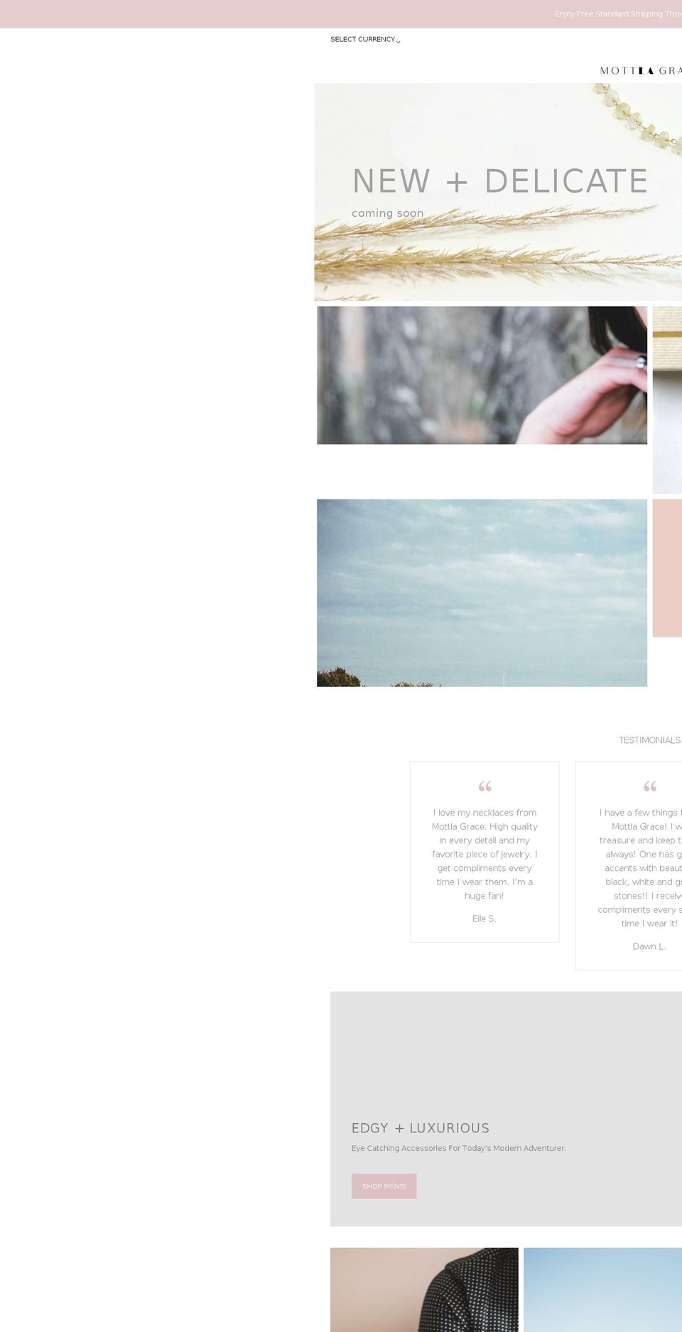 mottlagrace.com — Shopify storefront screenshot