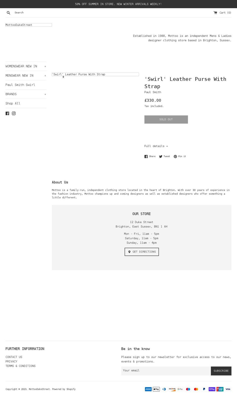 mottoo.com shopify website screenshot