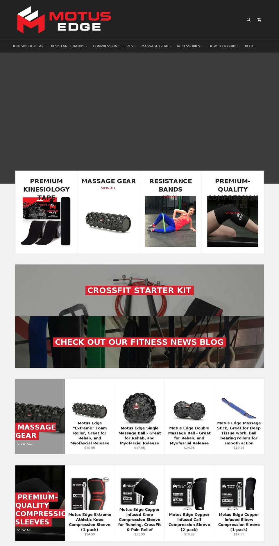 motusedge.com shopify website screenshot