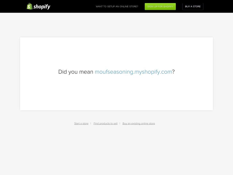 moufseasoning.com — Shopify storefront screenshot