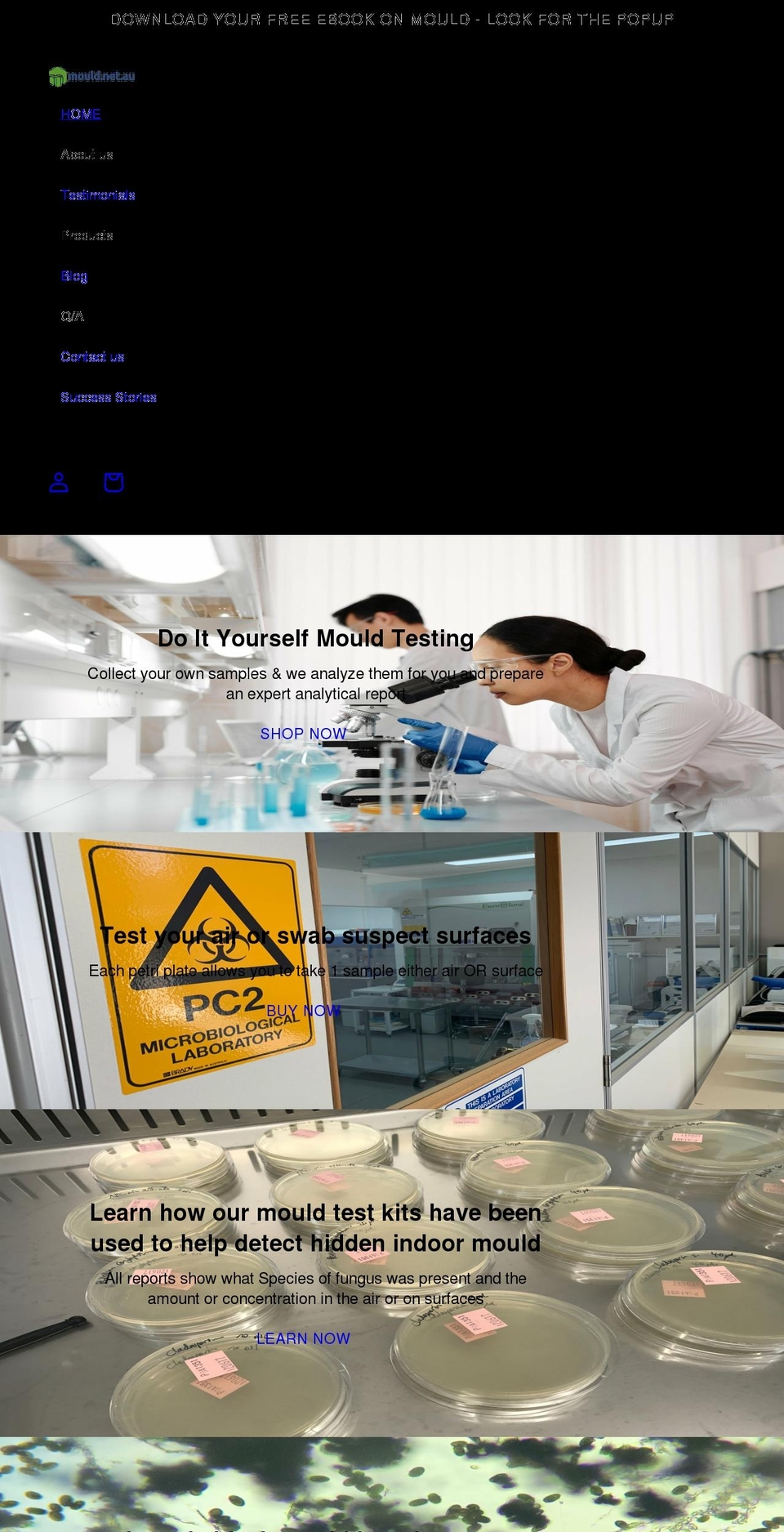 mould.net.au shopify website screenshot