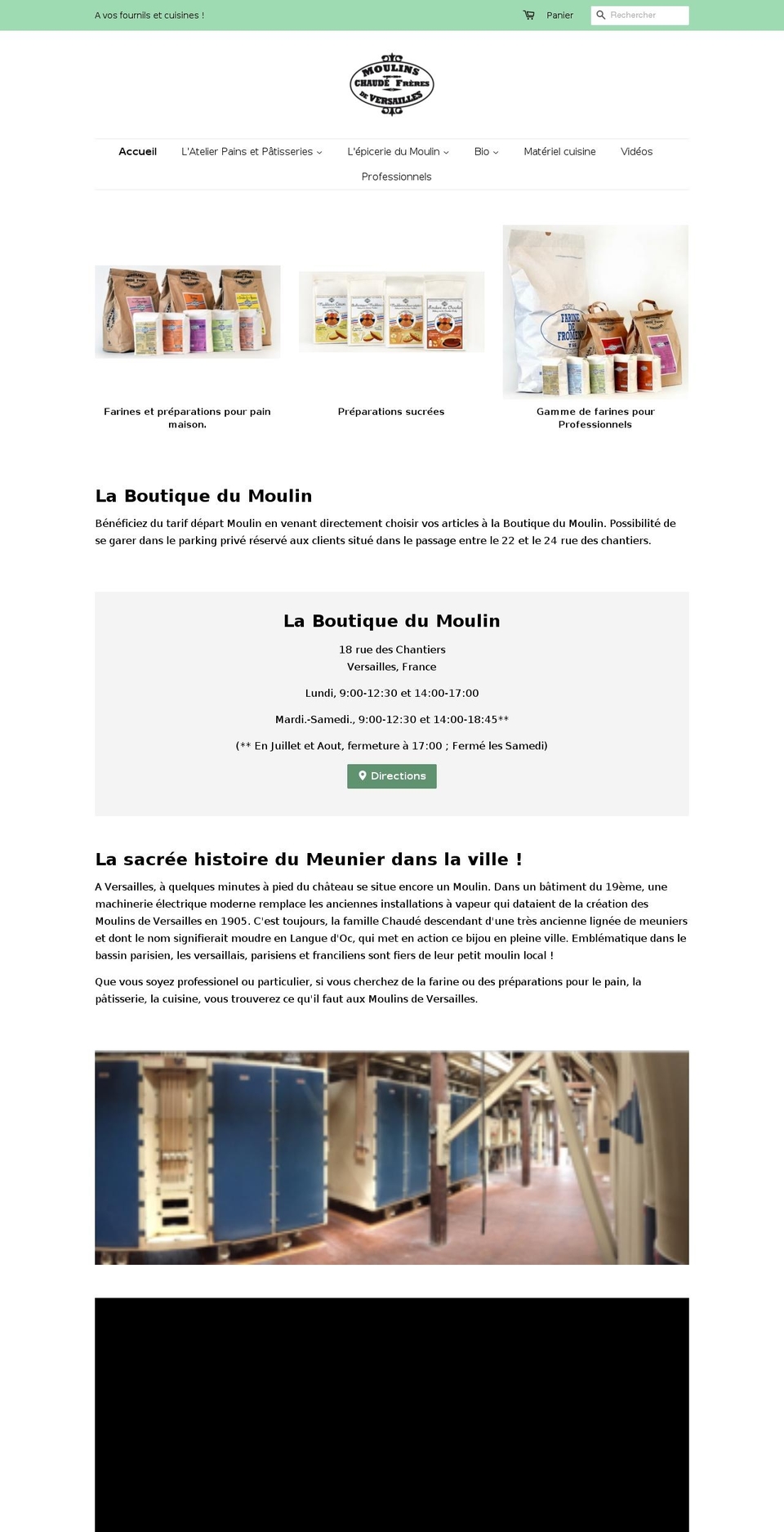 moulinsdeversailles.com shopify website screenshot