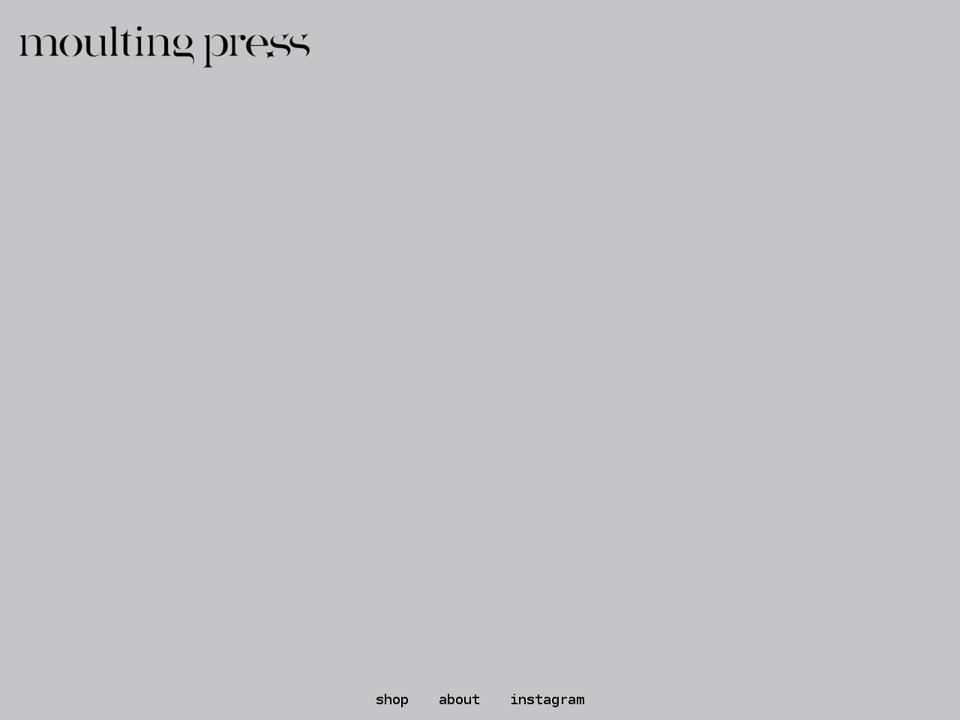 moultingpress.com shopify website screenshot