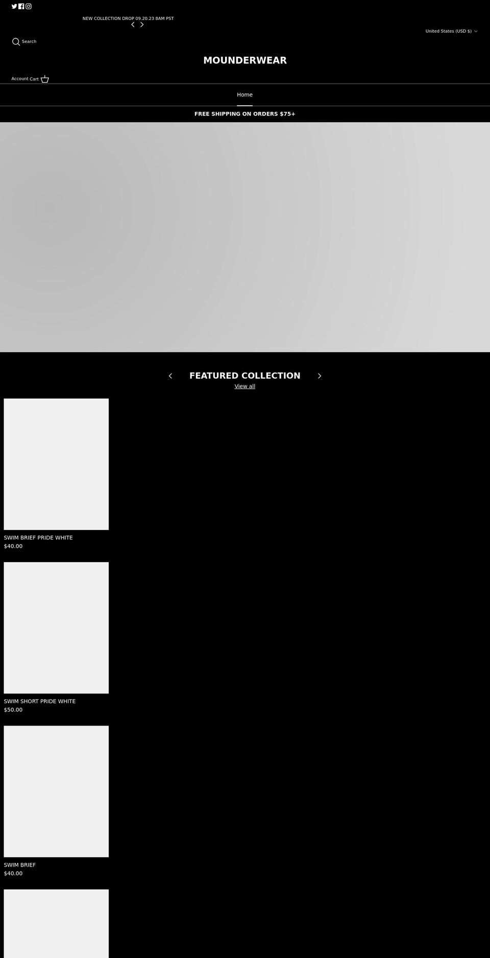 mounderwear.com shopify website screenshot
