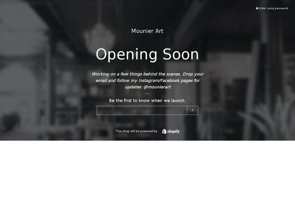 mounierart.com shopify website screenshot