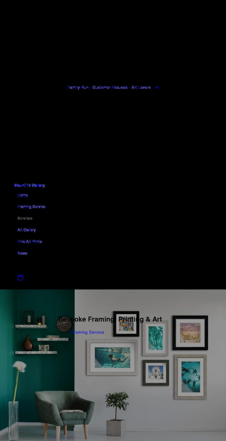 mount10gallery.co.uk shopify website screenshot