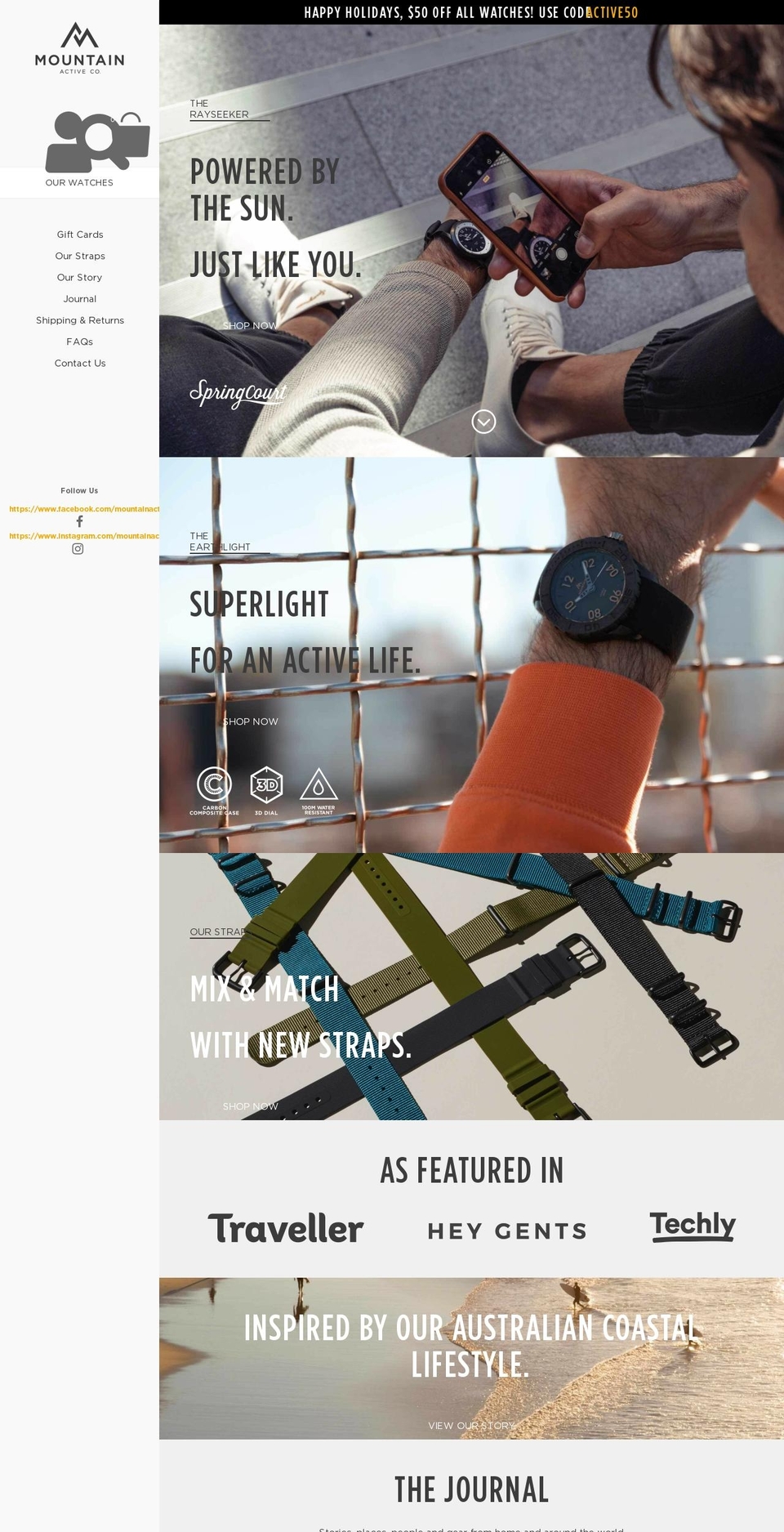 mountainactive.com shopify website screenshot