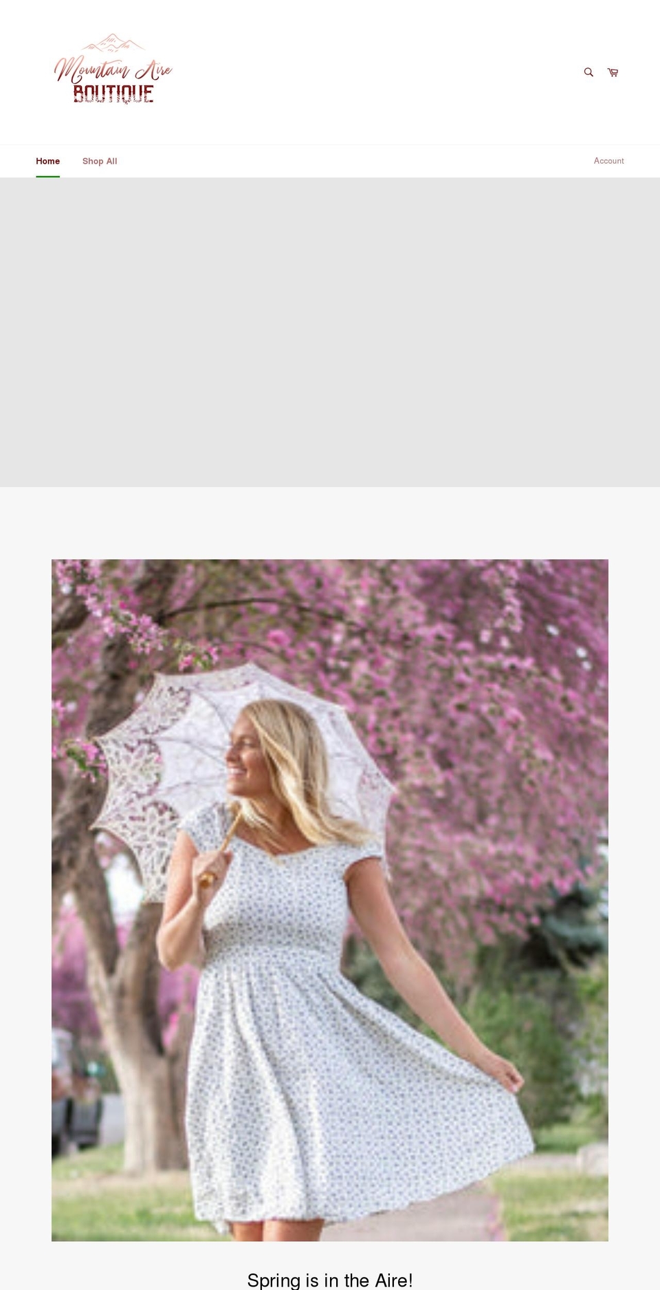 mountainaireboutique.com shopify website screenshot