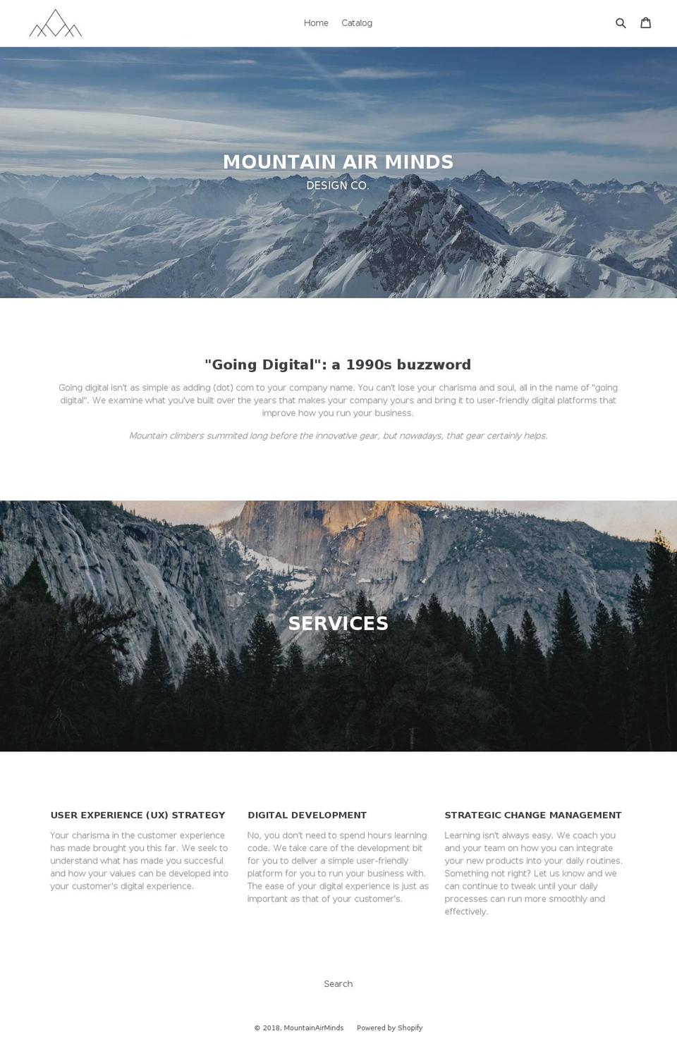 mountainairminds.com — Shopify storefront screenshot
